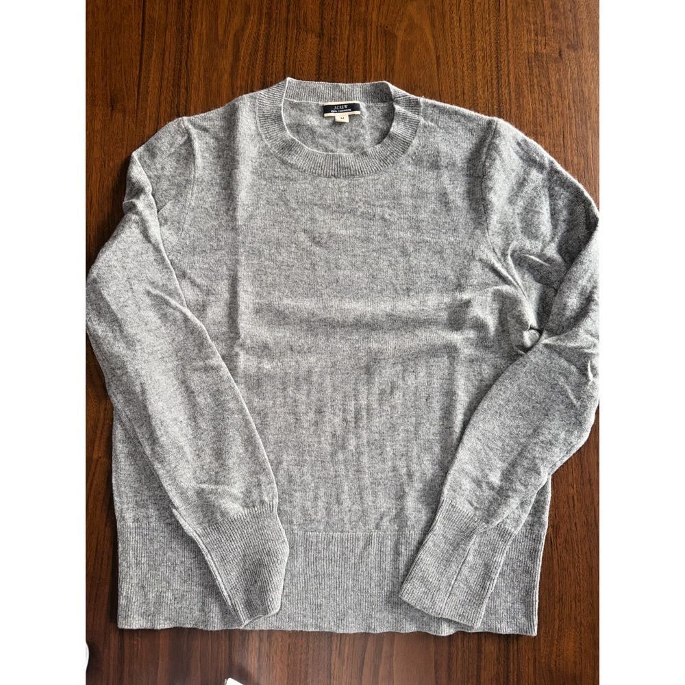 J.Crew Women's 100% Cashmere Crewneck Sweater Grey - Size M
